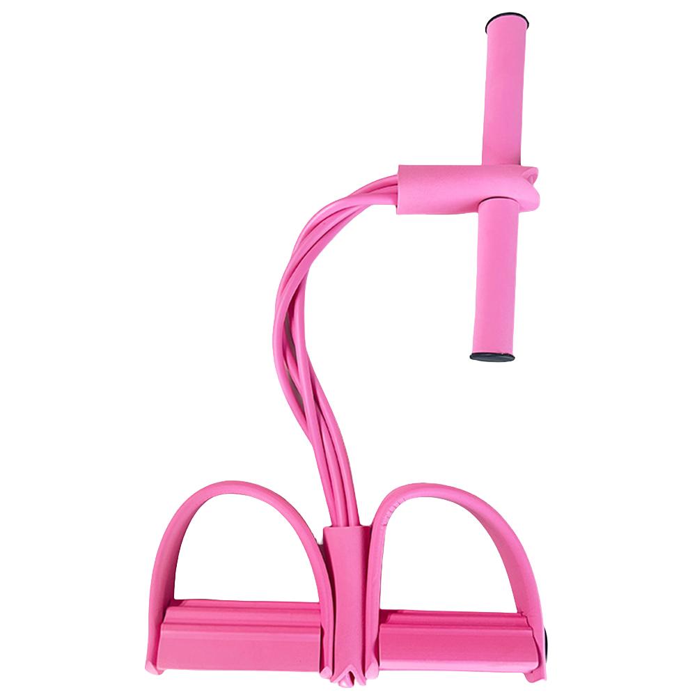 4-Tube Yoga Pedal Puller Fitness Tube Pedal Ankle Puller Elastic Sit Up Pull Rope for Home Fitness Stretching Strength Training