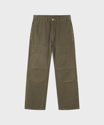 LEIRE Side Zipper Washed Cargo Pants [Khaki Beige]