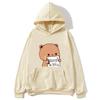 BuBu Panda’s Love Message To DuDu Bear Hoodie Kawaii Cartoon Graphic Sweatshirt Couple Clothes Men Women's Pullover