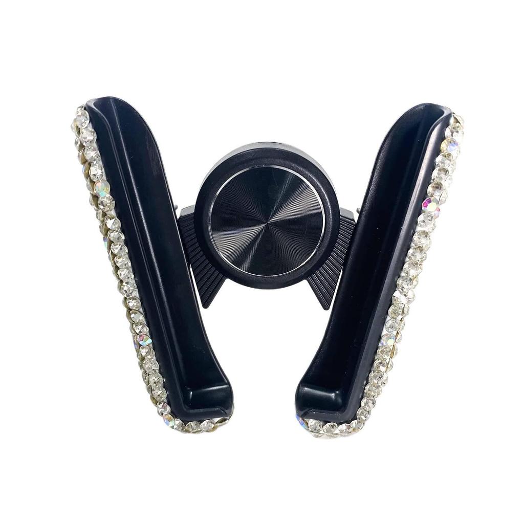 Rhinestone Car Phone Holder: Diamond Air Vent Stand with Full Sparkle