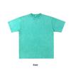 250G Pure Cotton Distressed Short Sleeve Tee, American Retro Style, Teen White Ink DTG Print, Washed Look