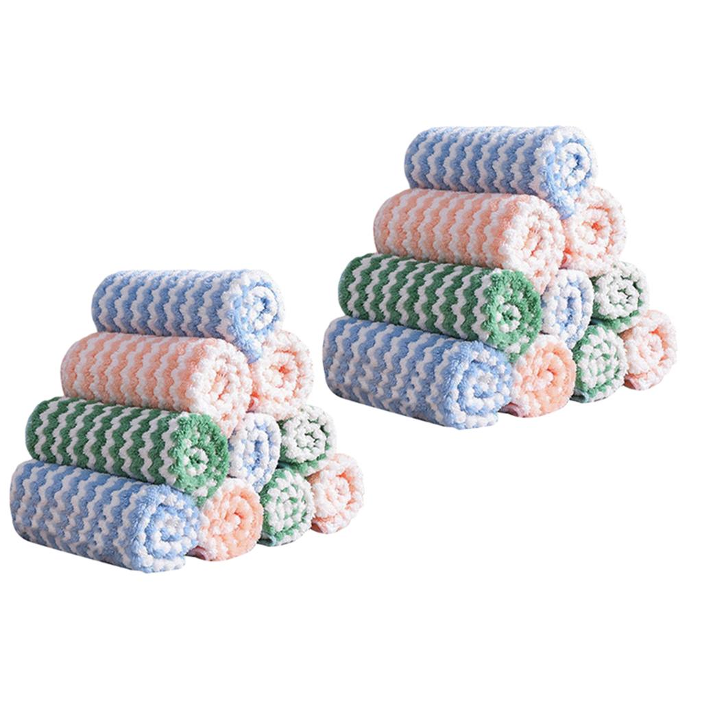 Coral-Fleece Microfiber Cleaning Cloth Quick Drying Colourfast Soft Washable Window Cleaning Rag Thicken Cleaning Cloth