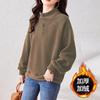 Women's Autumn and Winter New Spliced Pullover Stand Collar Fashion Solid Color Loose Versatile Slim Long-sleeved Sweatshirts