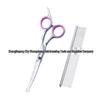 All-Steel Pet Grooming Scissors Set: Flat-Tooth & Curved Trimmers for Dog Hair Care.