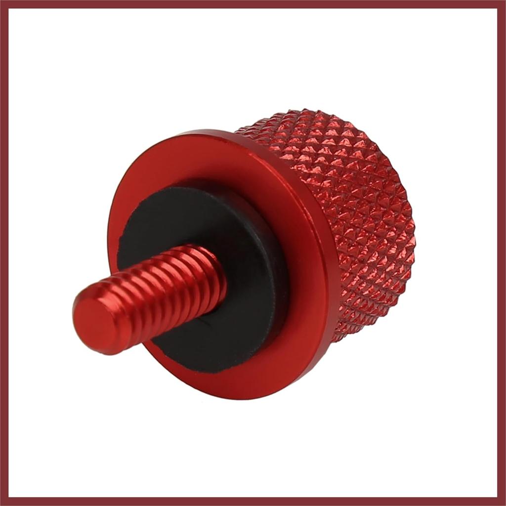 1/4''-20 Thread Motorcycle Red Aluminum Alloy Rear Seat Bolt Screw for Harley Davidson Touring Sportster Softail Dyna 1996-2017 2pcs Replace Parts