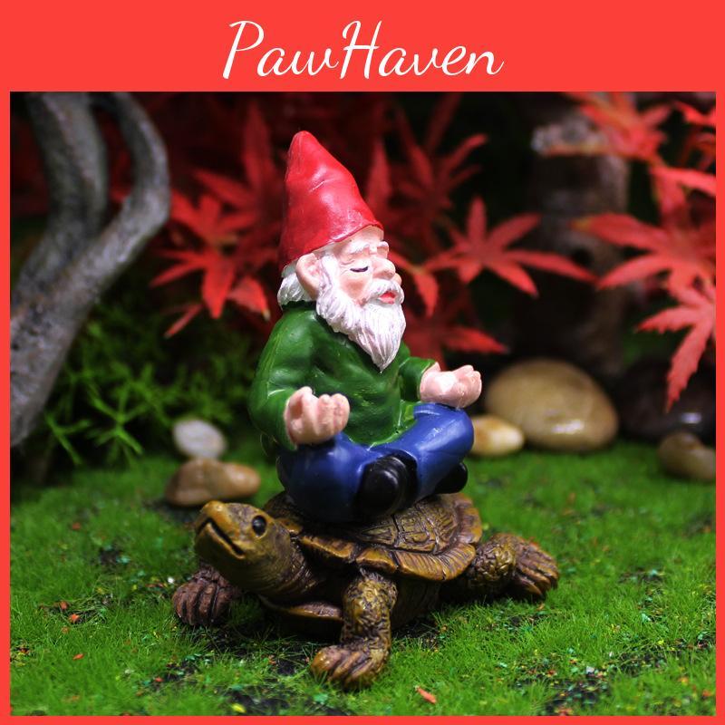 Resin Gnome And Turtle Miniature For Indoor Decor And Party Gifts