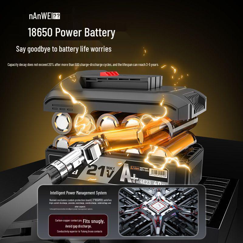 Nanwei Knight Series Brushless High Torque Impact Wrench with Lithium Battery for Auto Repair and Woodworking