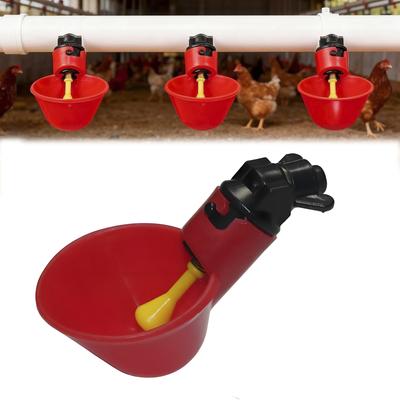 2/5/10Pcs Chicken Quail Hanging Water Cups Nipple Drinking Bowl Birds Water Bowl Drinker Cups for Backyard Automatic Poultry
