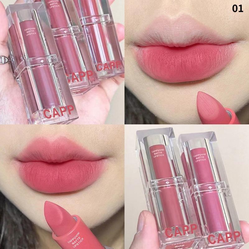 1 шт. прозрачная акриловая матовая помада, косметика для студенческой вечеринки, нюдовая помада 01