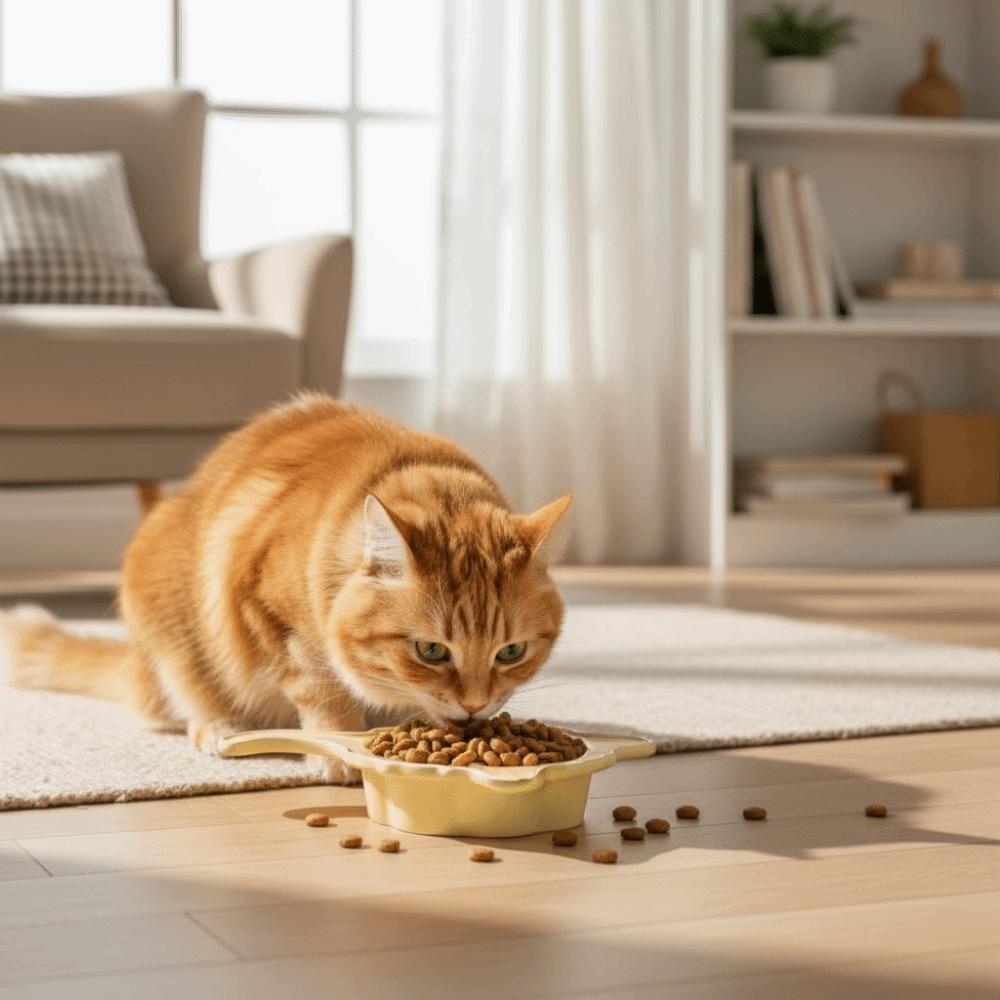 Ceramic Cat Food Water Bowl Solid Color Pet Drinking Feeder Cute Pet Food Bowl  Indoor