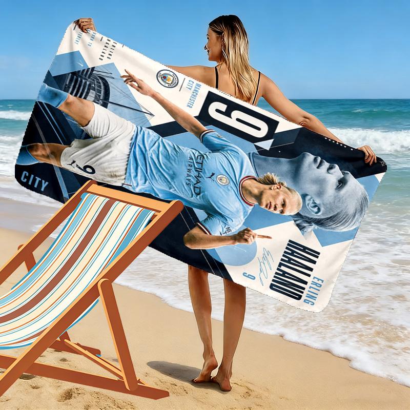 Haaland'S Impact City'S New Star Beach Towel Beach Beach Towel For Vacation Photos Outdoor Pool Towel Seaside Swim Outdoor Picnic Beach Mat