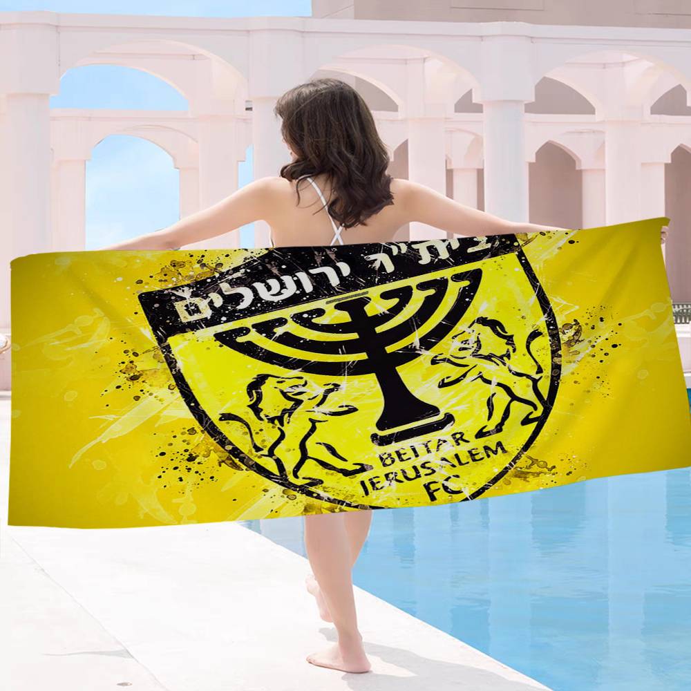 B-Beitar J-Jerusalem F-Fc Microfiber Printed Beach Towel Mountain Climbing Yoga Beach Swimming Running Absorbent Soft Towel