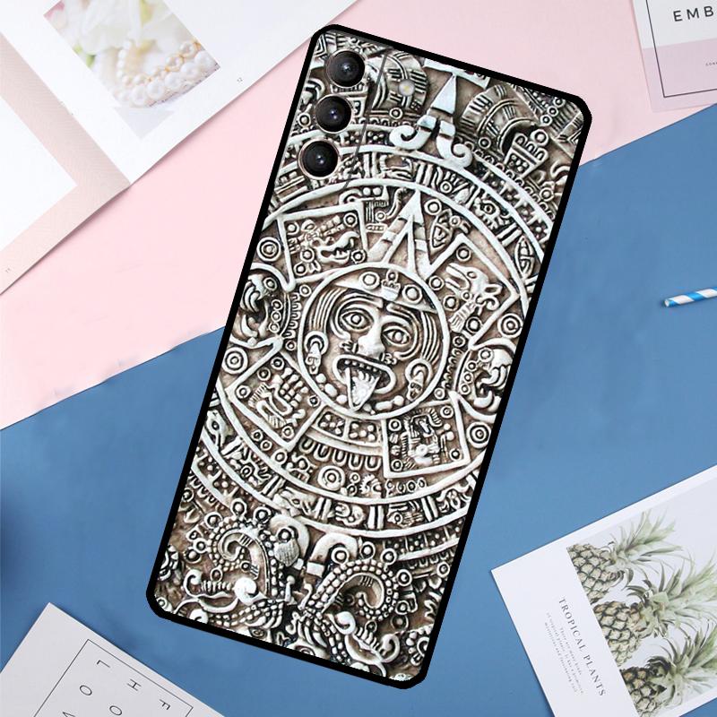 Mayan Calendar Case For Samsung Galaxy S25 Ultra S21 S22 S23 S24 Ultra S9 S10 Plus S20 FE S25 FE Back Cover