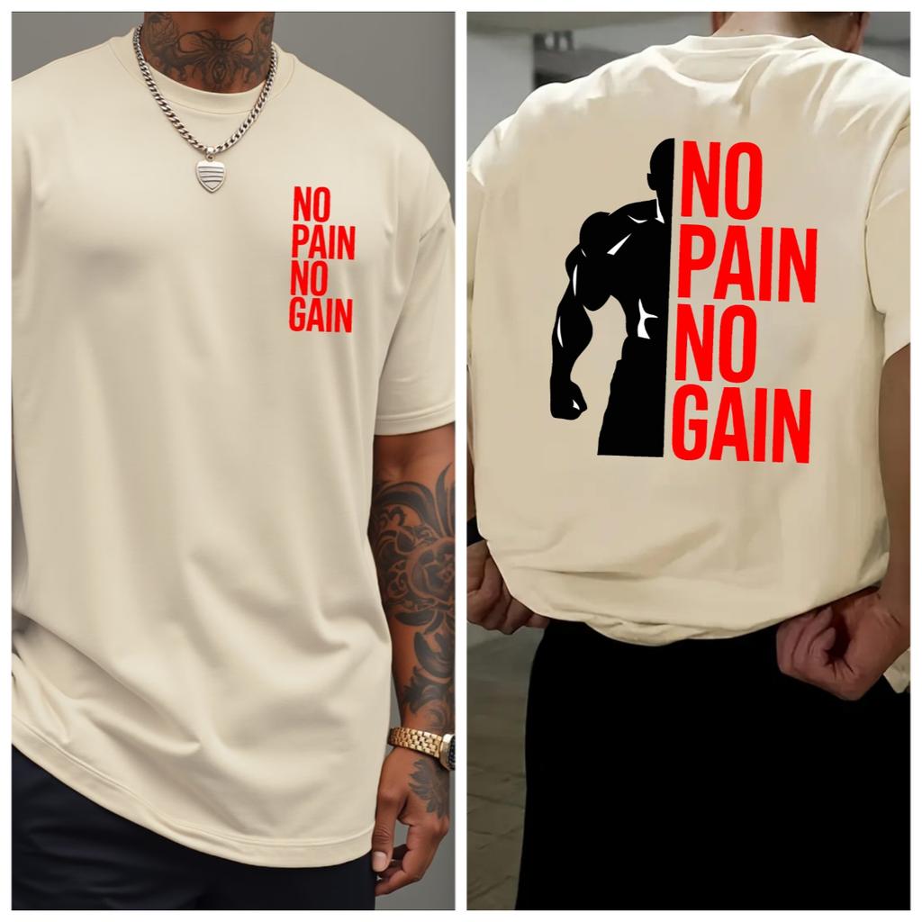 2026 Summer New Model Pain-Free and Reward-Free Dynamic Gym High-Quality Comfortable Men's Round-neck Printed T-Shirt