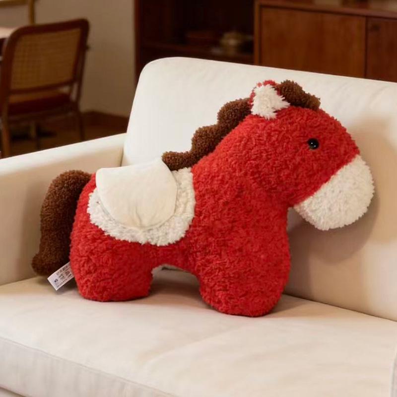 Pferd Jahr Plüschkissen Sofadekoration - Frühlingsfest Schmuck und Geschenk