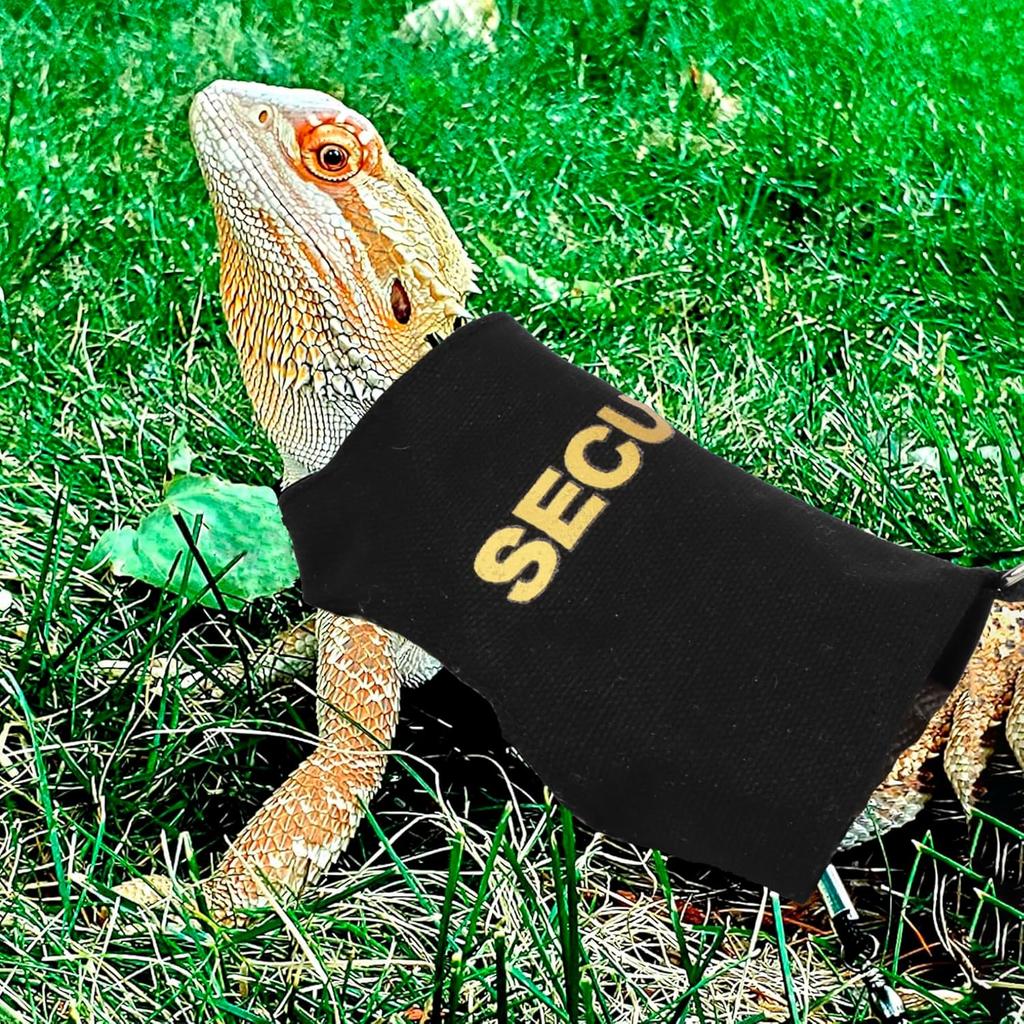 ADOGGYGO Bearded Dragon Harness Leash Set, Lizard Clothe Costume Adjustable Reptile Harness with 5ft Leash for Bearded Dragon Lizard Walking Outdoor