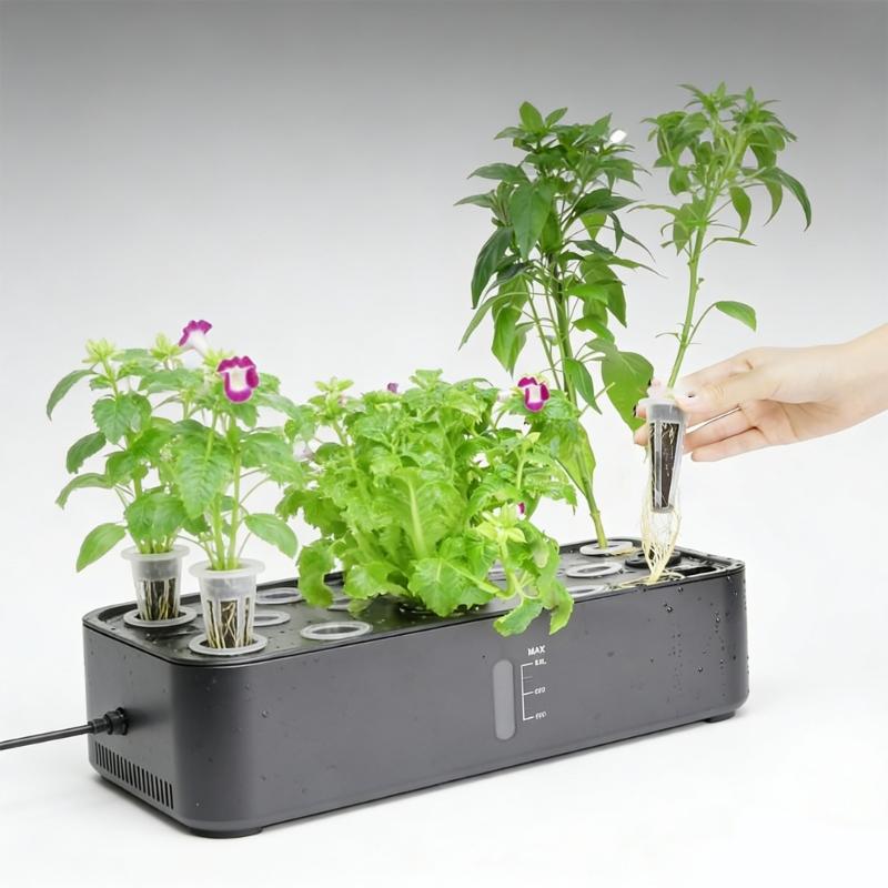 Aquaponics Starter Set with Seedling Cubes And Net Cups Hydroponic Planter Grow Baskets For Home Gardening
