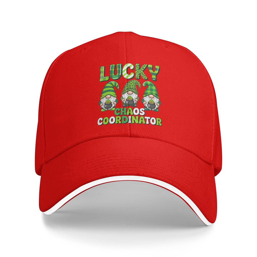 St Patrick's Day Lucky Shamrock Leopard Gnomes Irish Baseball Cap Hip Hop Hats Spring Couple Women Hunting Camping Baseball Caps