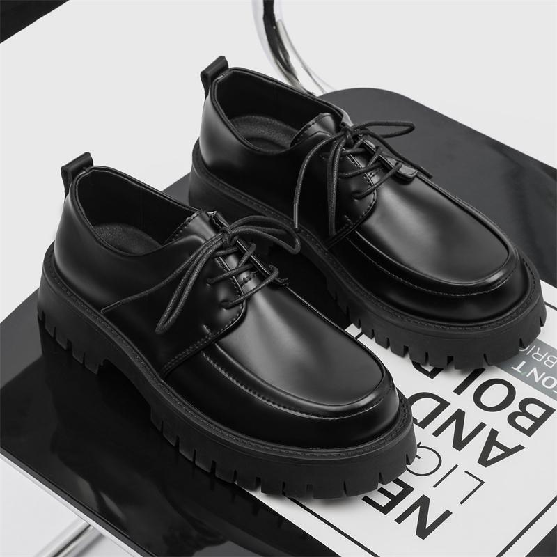 Men Dress Elevator Shoes Lace Up Oxfords Platform Breathable Lift Casual Business Luxury Leather Shoes Taller Male Footwear