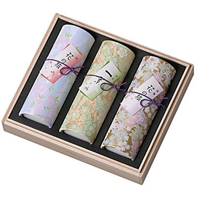 Okuno Seimeido 3 Types of Flower Comparison Set In Paulownia Box