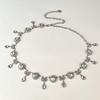 Rhinestone Pendant Inlaid with Metal Waist Chain for Women's Personality and Simple Matching Dress Accessories Belt for Women
