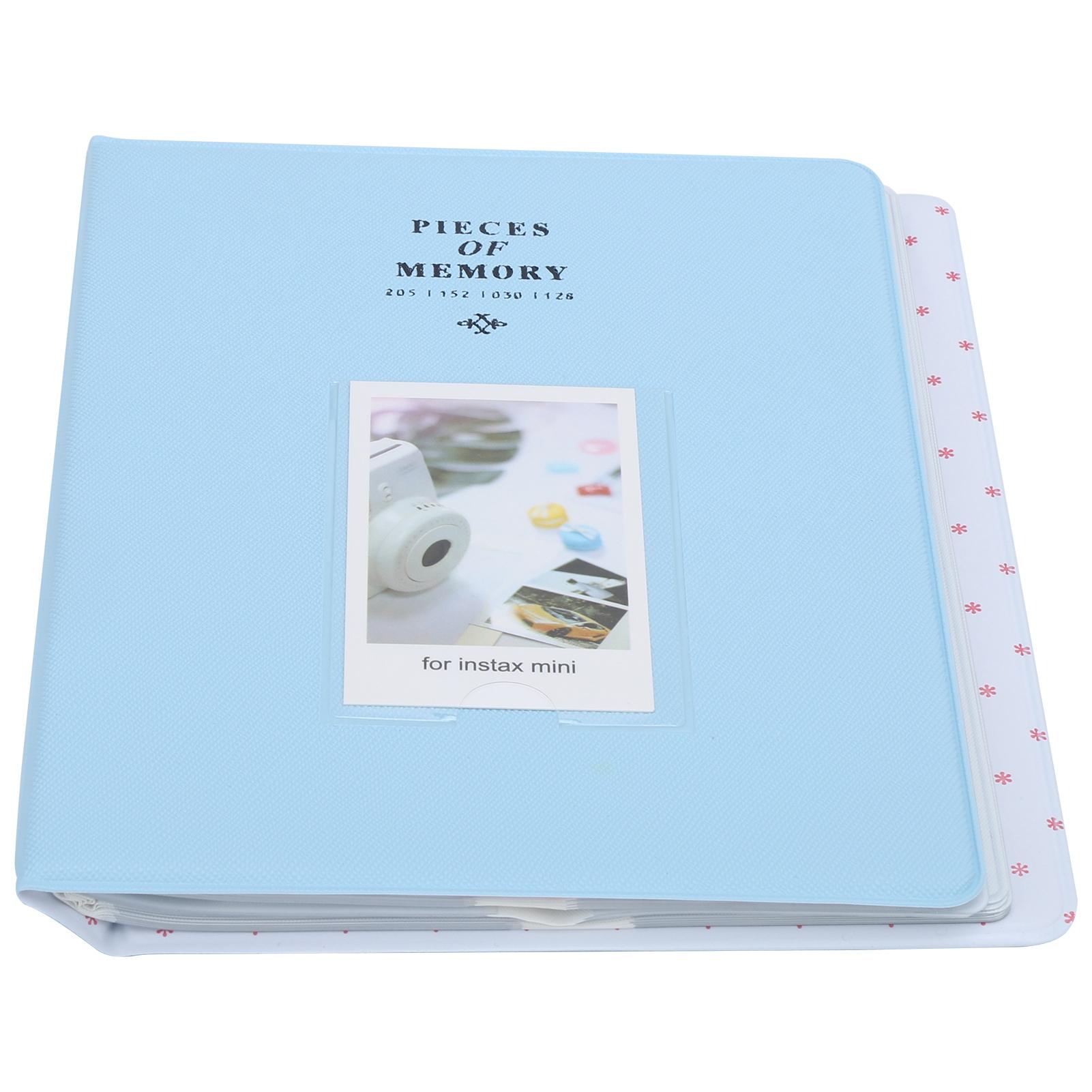 

3 в 1 128 карманов Универсальный фотоальбом ПВХ Держатель для визиток для Polaroid MiniBlue синий