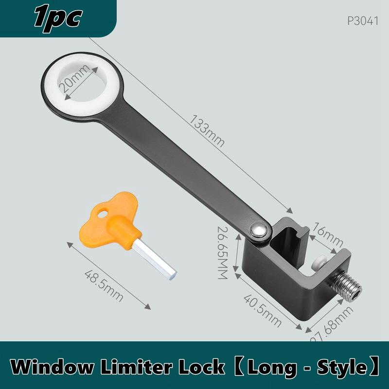 Window Limiter Lock Position Stopper Adjustable Window Guard Home Security Door Window Sash Lock Restrictor Anti Falling Locks