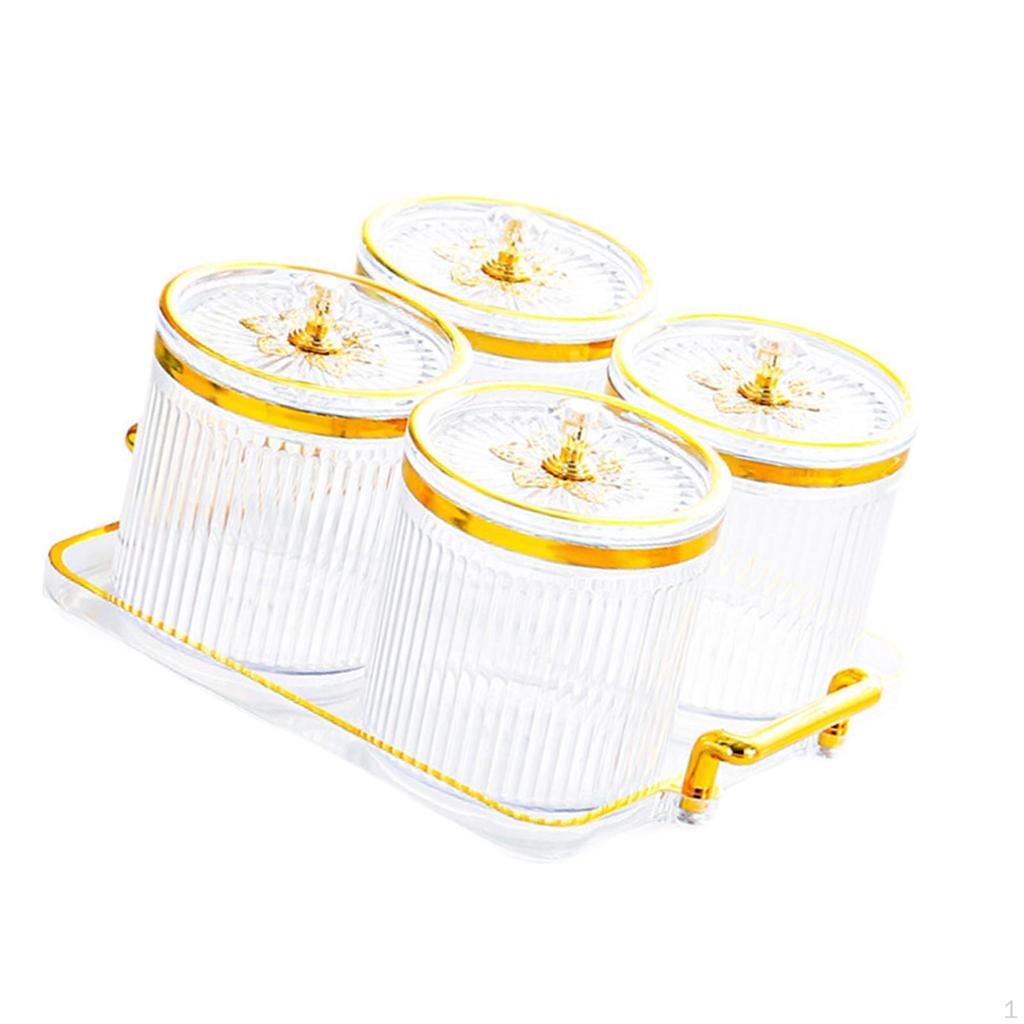 Dried Fruit Plate Airtight Pantry Jar Food Storage Box Kitchen Round Sealed Container