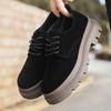 Autumn retro lace-up shoes heightened British style low-top platform shoes