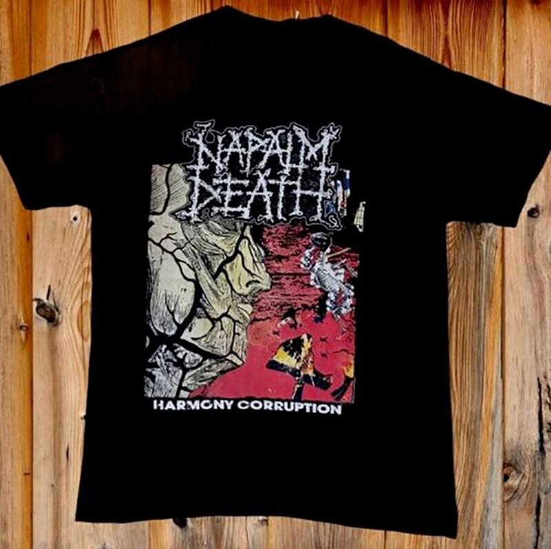 Napalm Death - Harmony Corruption Black All Size Shirt Unisex T-Shirt XXXXL