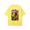 Summer men's Japanese anime JoJo's Bizarre Adventure pattern printed casual 100% cotton short-sleeved T-shirt retro clothing