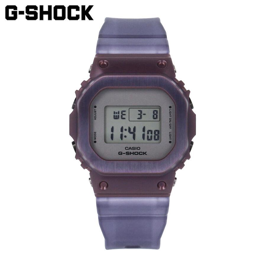 CASIO G-SHOCK GM-S5600MF-6 GM-S5600 MIDNIGHT FOG Series Metal bezel Street Skeleton Purple Wrist Watch For Woman