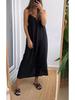 Summer 2024 Solid Color Loose Sling Dress for Women