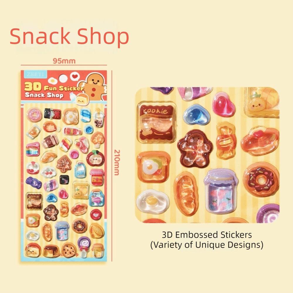

Capybara/Cat 3D Embossed Glass Sticker DIY Waterproof Mobile Phone Decoration Sticker Glass Decals