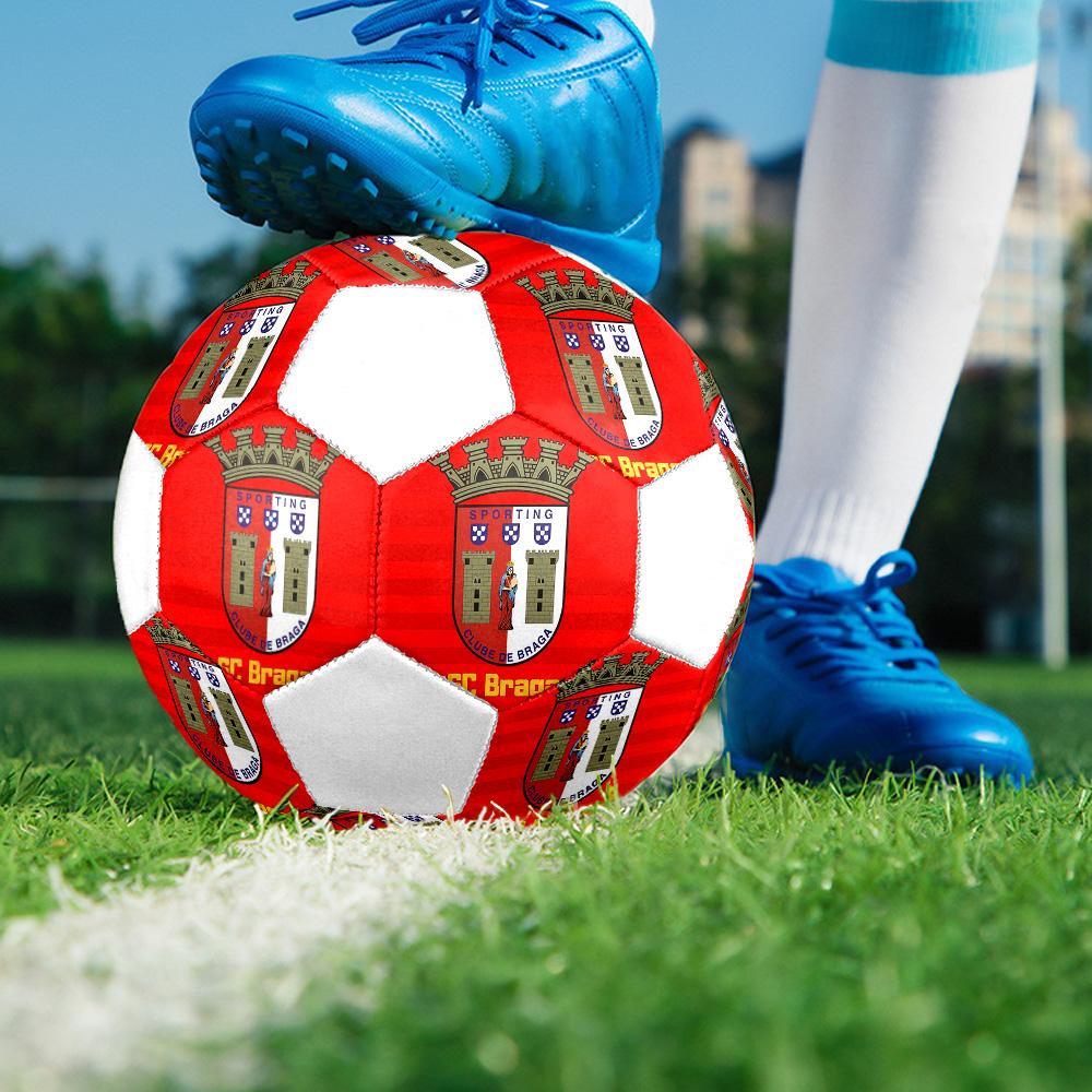1PC SC Braga poster size 5 soccer ball PrahaIndoor Soccer Ball Colorful All Ages Machine Stitched PVC Competition Ready Durable High-Bounce