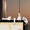 Resin Cartoon Animal Decor For Desk Car Dashboard Tv Monitor Gift Idea Cute 3D Duck Figurine Mini Resin Duck Ornament Playful