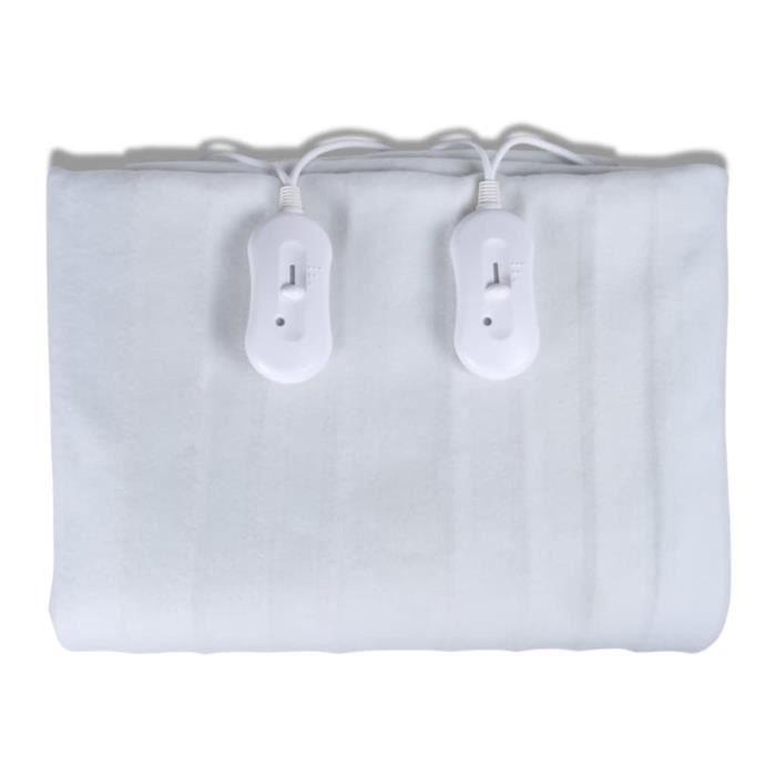 Coperta termica - ALOMEJOR - 150 x 140 cm - Poliestere - 3 impostazioni di temperatura - Protezione surriscaldamento