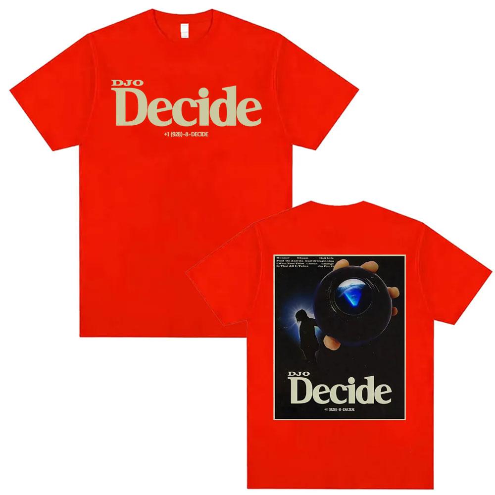 Joe Keery DJO Decide End of Beginning Merch T Shirts Unisex s Clothing Vintage Hip Hop Punk T-shirt Cotton Casual Oversized T Shirt 4XL