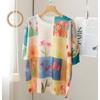 2024 Summer Women T-Shirts Summer Style Shirts Printing Colorful Floral Elegant Tees Loose Casual Tops