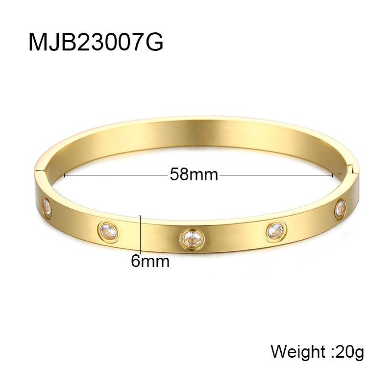 Best Seller 2026  Custom Not Allergic 6mm Stainless Steel 18K Gold Rose Gold Plated Couple Bracelet Bangles for Women
