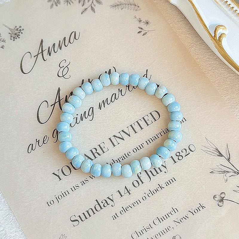 Bunte Keramikperlenarmbänder für Damen Herren Einfache Vielseitige Handgewebte Perlenarmreifen Party Schmuck Accessoires Geschenke