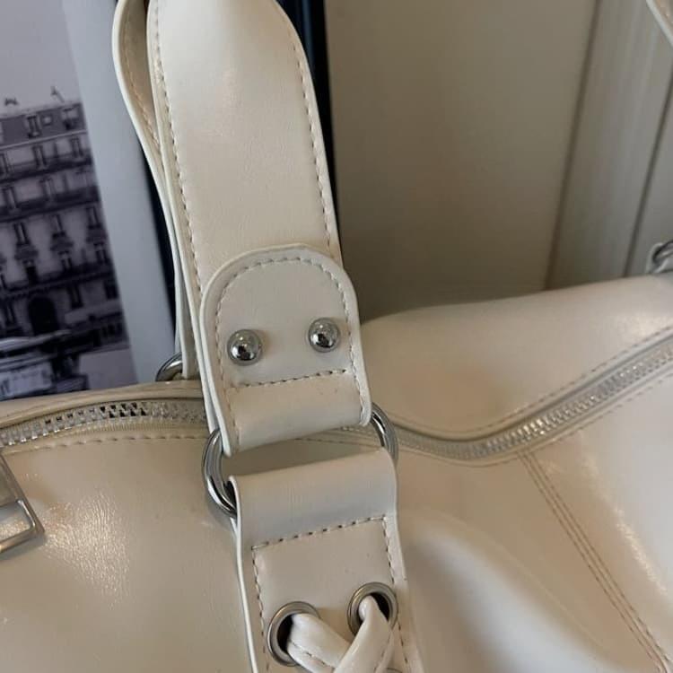 Bolsa tote feminina brilhante com cordão e franjas, bolsa de ombro