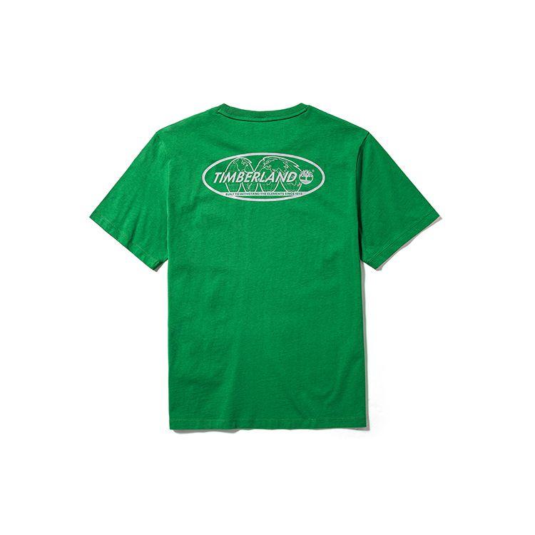 Timberland Casual Breathable Short Sleeve T-Shirt Unisex Tops Light-Green A4195-380