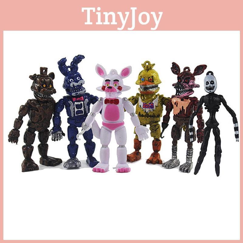 6pcs Fnaf Five Nights At Freddys 9cm Mini Figures Miniature Game Toy Collection