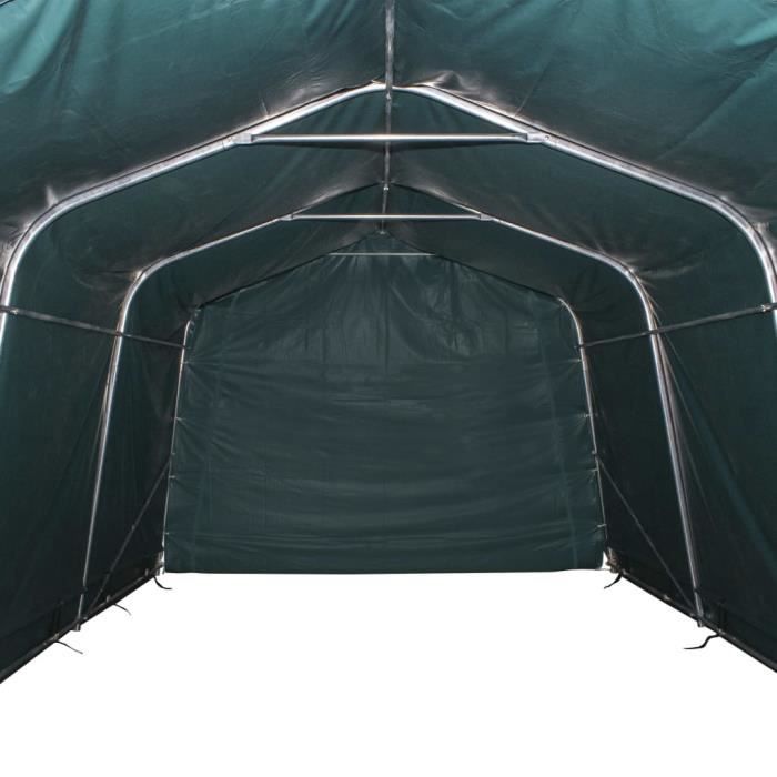 VidaXL Tente amovible pour bétail PVC 550 g/m² 3,3 x 4,8 m Vert foncé