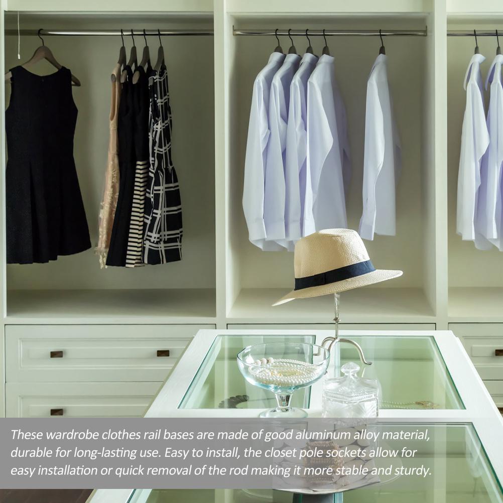 10Pcs Combination Clothes Bracket Aluminum Alloy Anti-Rust Heavy Duty Wardrobe Rail Holder for Closet Laundry Room Storage other 2080₽