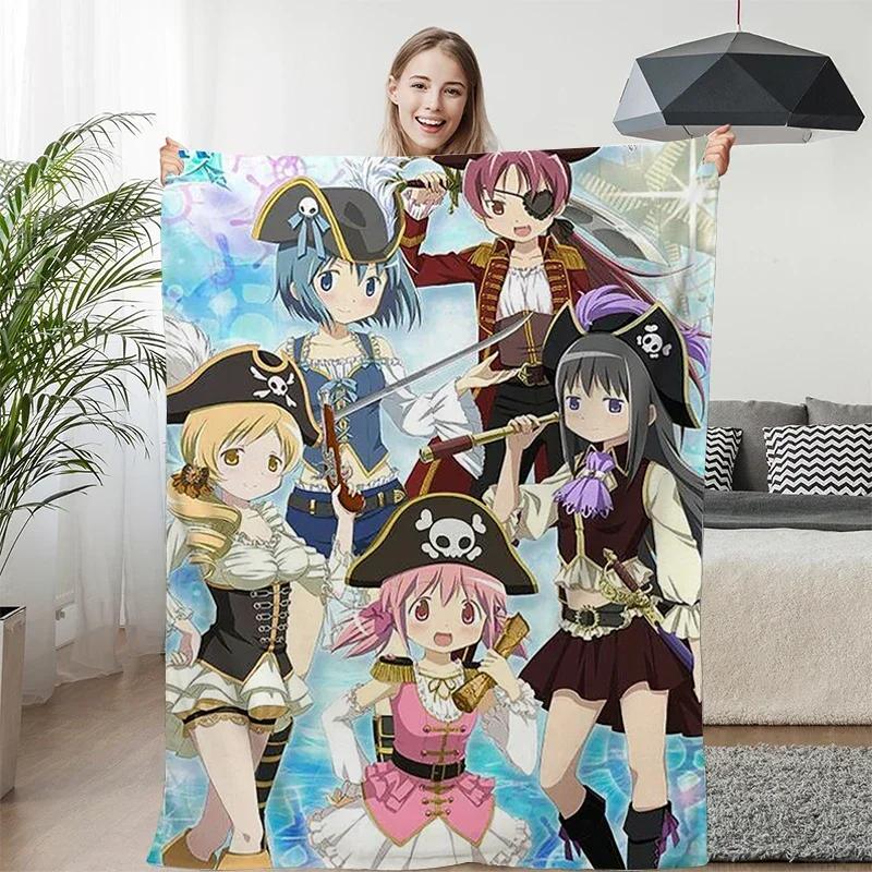Anime Nap Blanket Sofa Winter Warm A-Madoka A-Magica Bed Fleece Camping Fluffy Soft Blankets King Size Microfiber Bedding