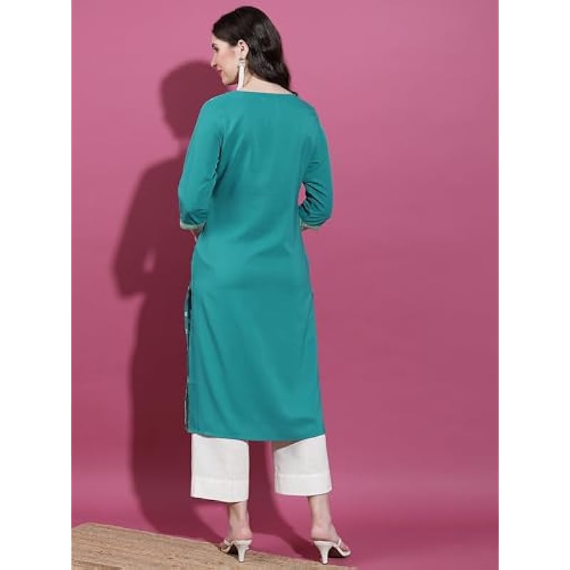 

Ketch Women s Cotton Blend Regular Dress Shirt (KHKU000399_Teal L зелений
