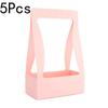 5Pcs Holiday Gift Elegant Design Double Sided Convenient Kraft Paper Portable Wrapping Box Water Proof Flower Basket
