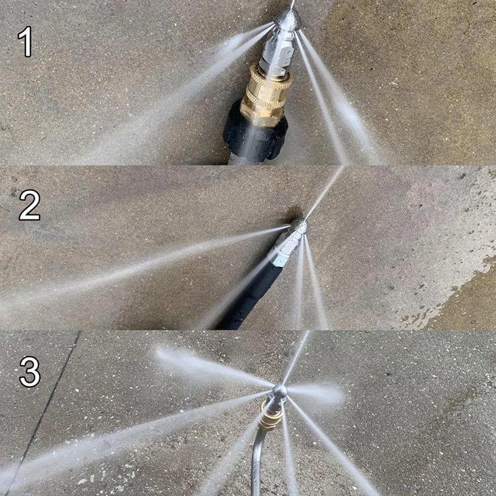 Brass Socket 5000PSI Nozzle Drain Cleaning Kit Sewer Jetting Nozzle